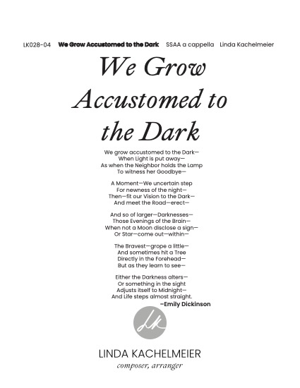 emily dickinson we grow accustomed to the dark