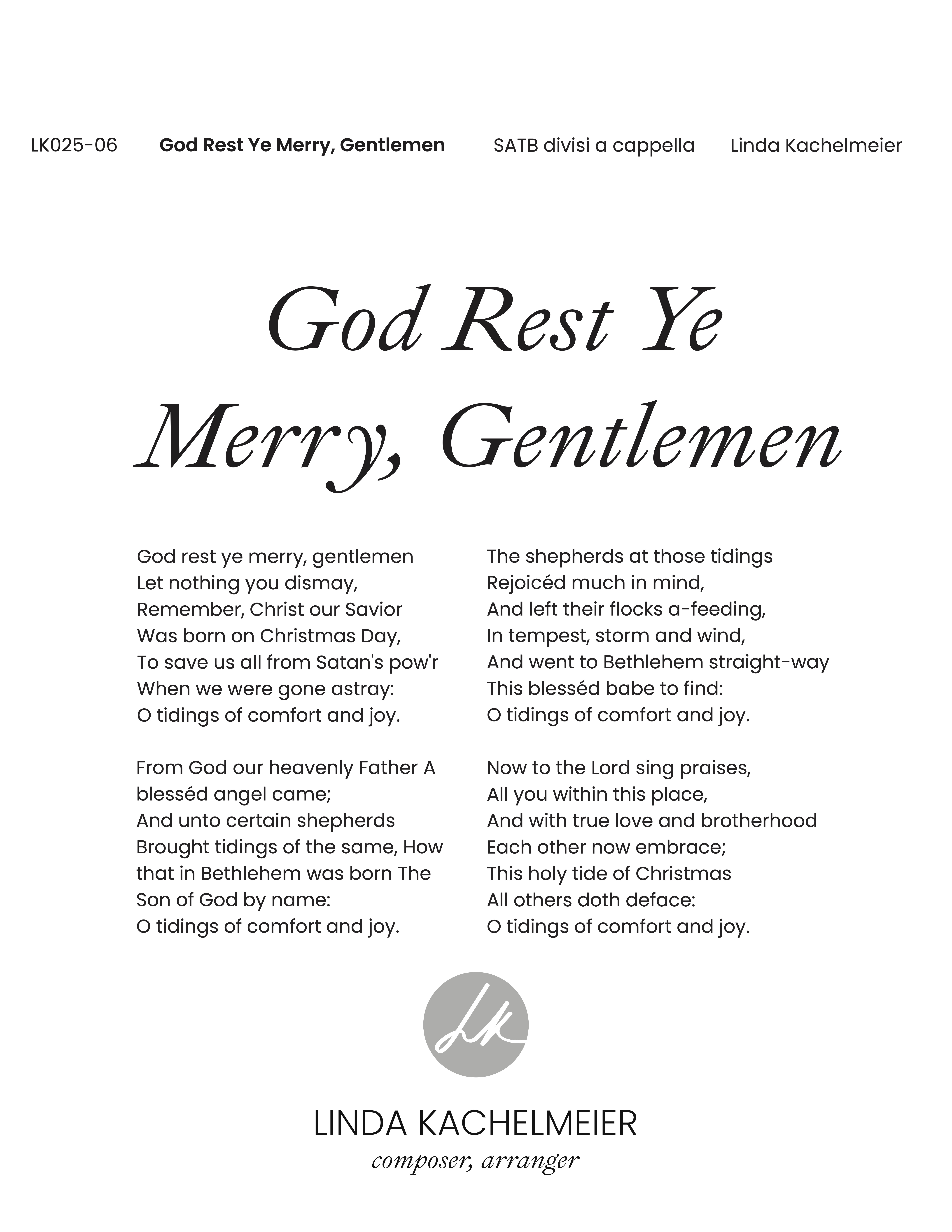 God Rest Ye Merry, Gentlemen